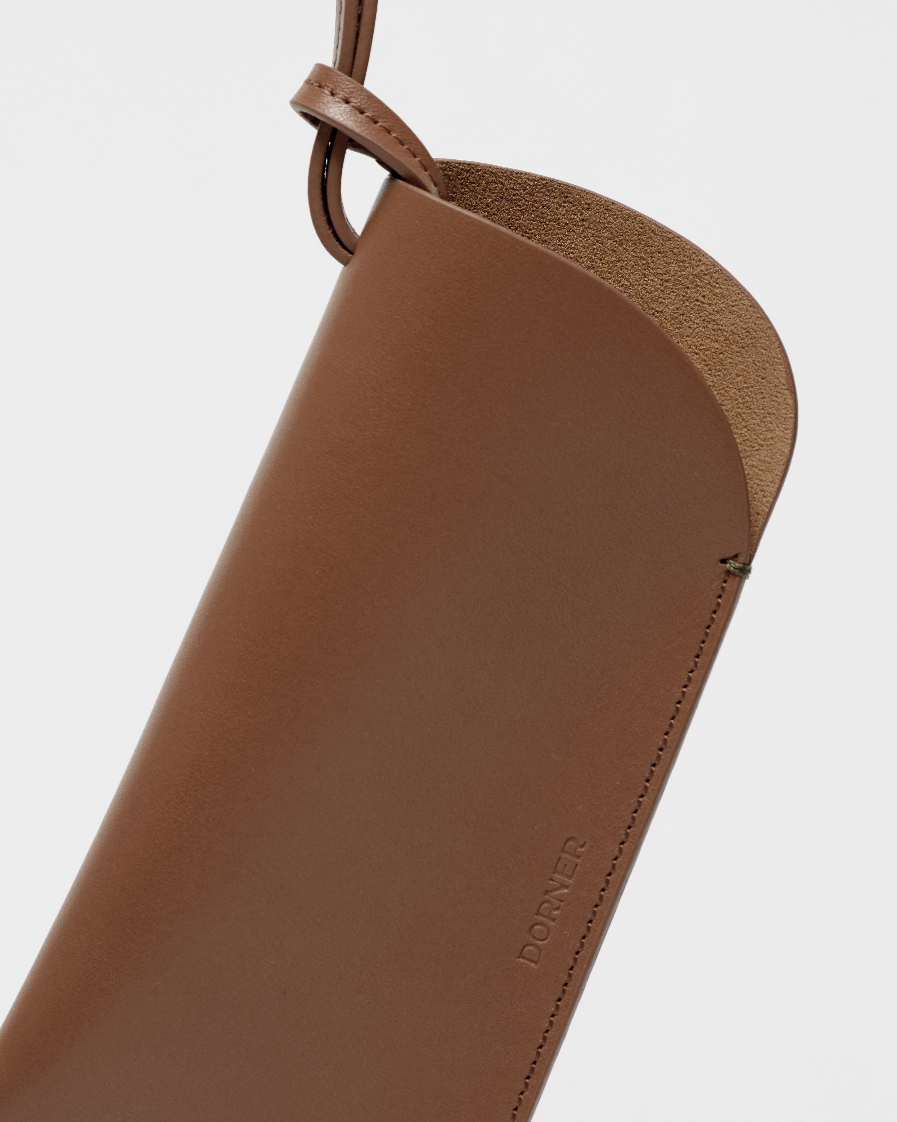 Leather Glasses Case — Rich Brown