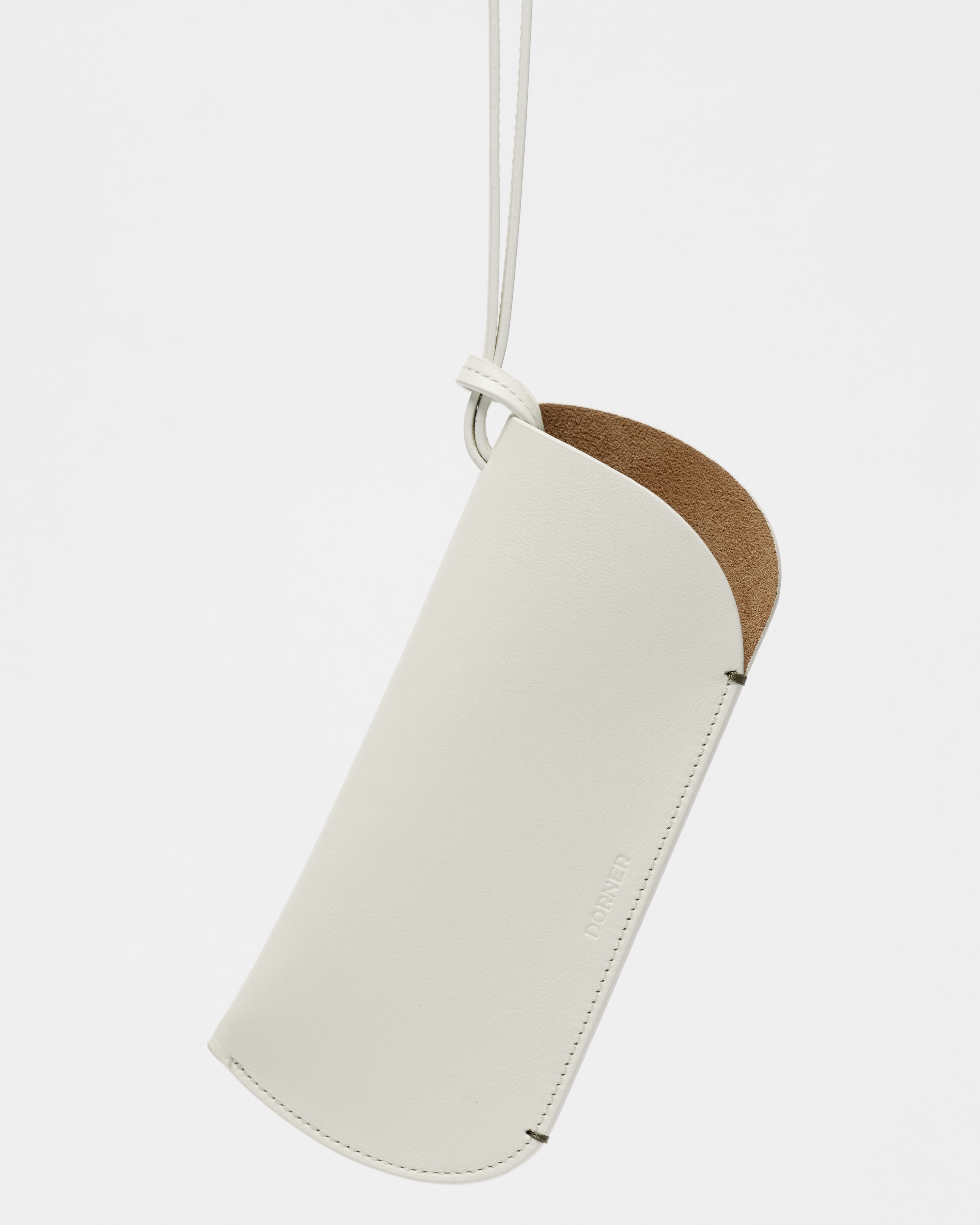 Leather Glasses Case — Warm White