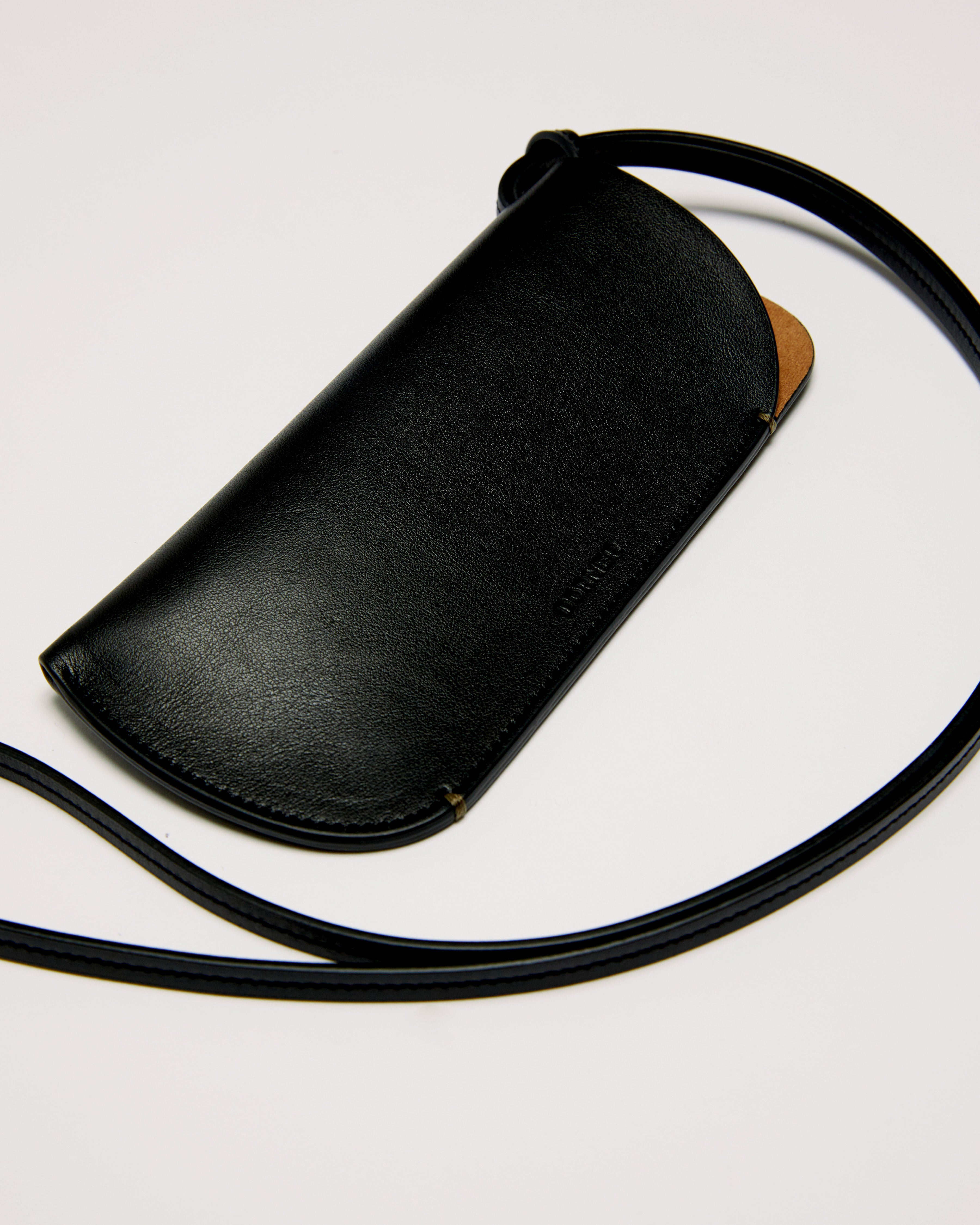 Leather Glasses Case — Black
