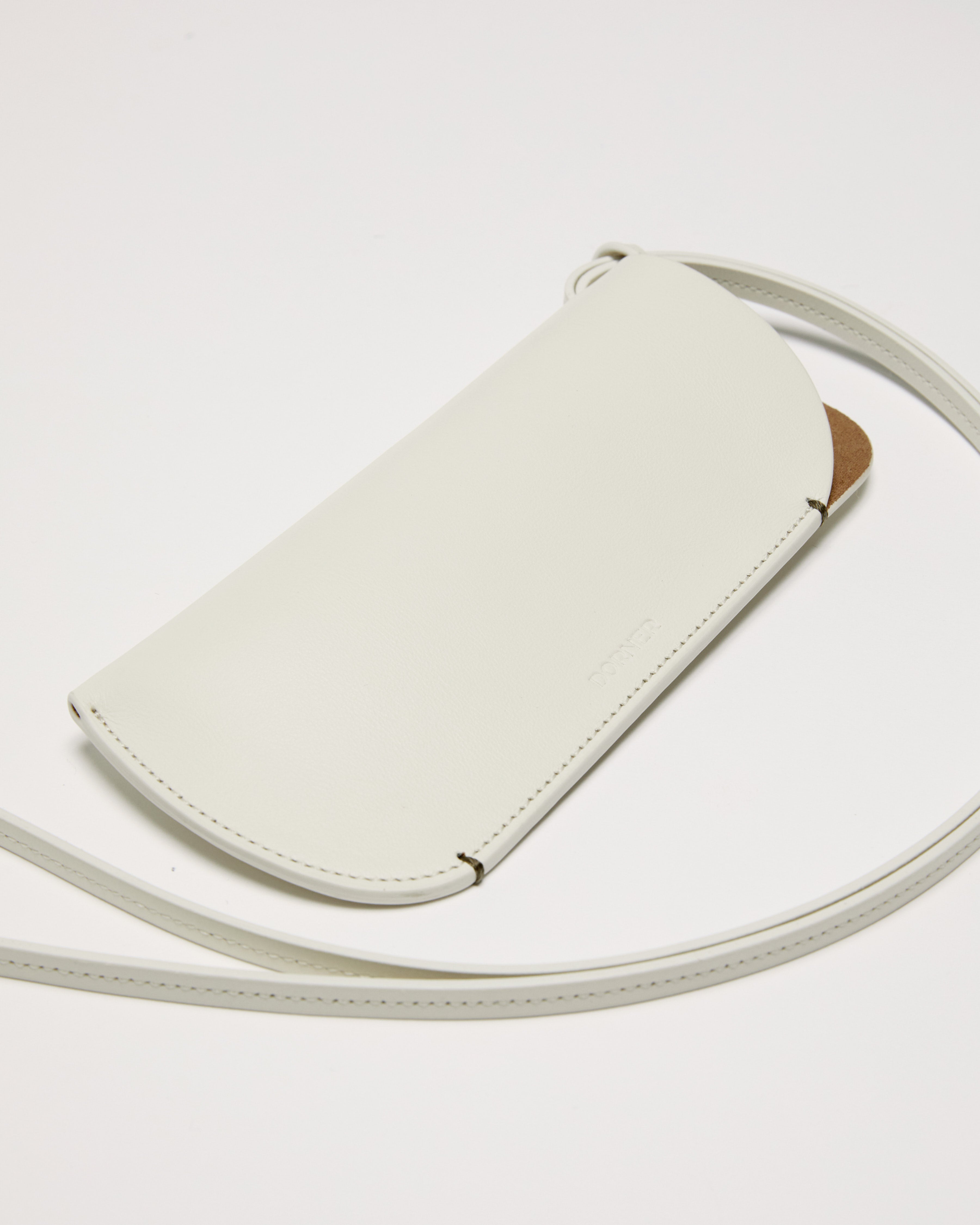 Leather Glasses Case — Warm White
