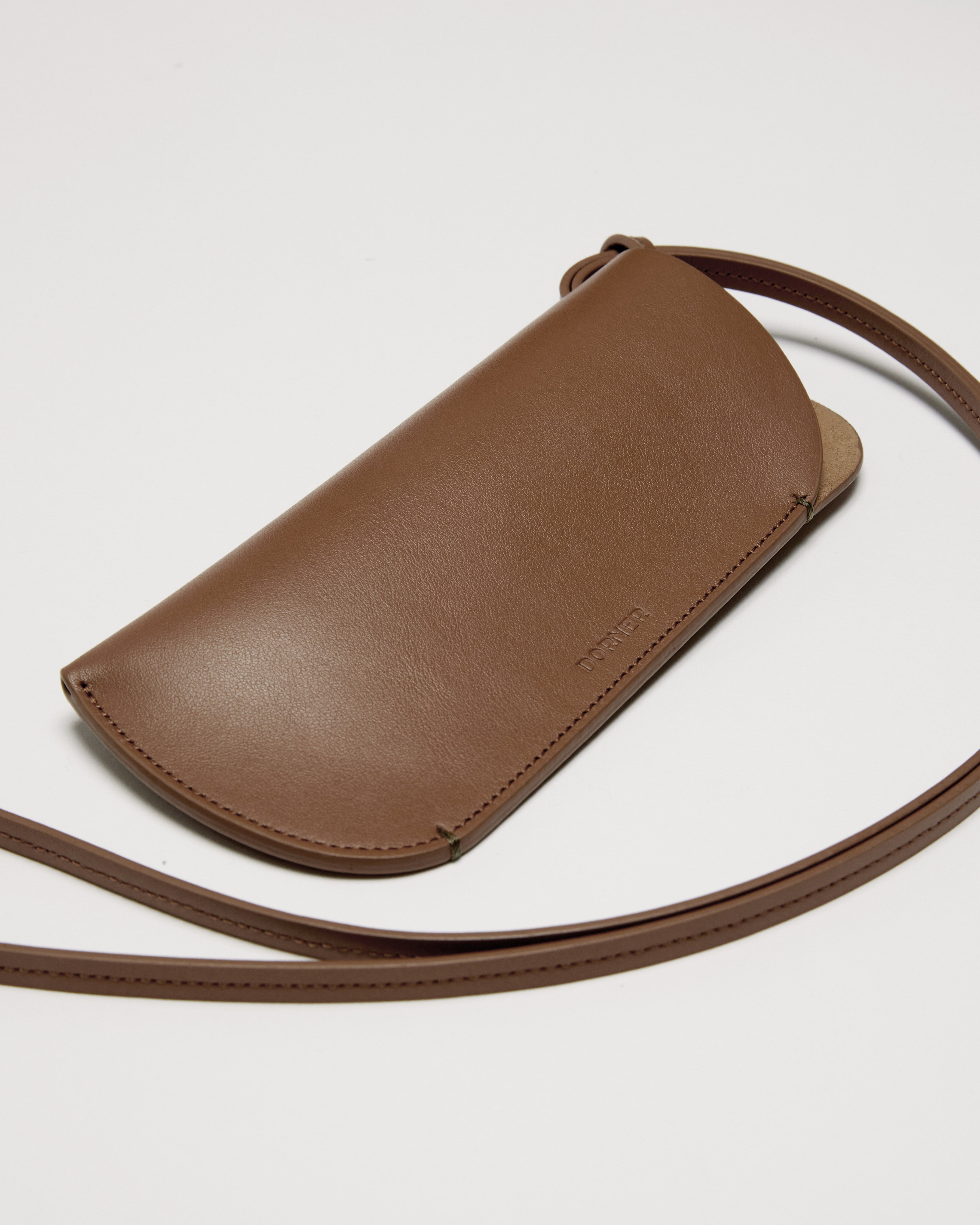 Leather Glasses Case — Rich Brown